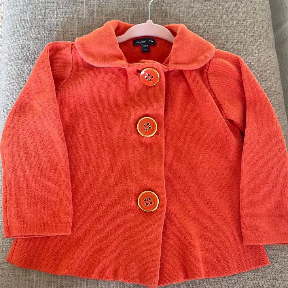 Gap orange cardigan